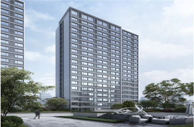 杭州市首座近零能耗住宅建筑臨安金世豪宸錦學府主體結頂